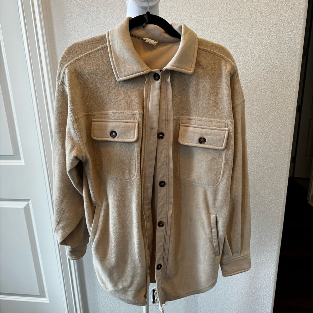 Cream Shacket W/ Buttons - image 1